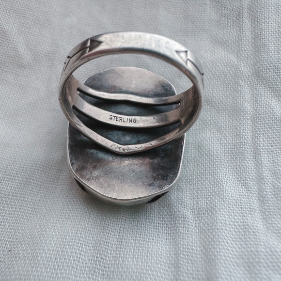 Vintage size 7 turquoise mermaid ring - Picture 4 of 4